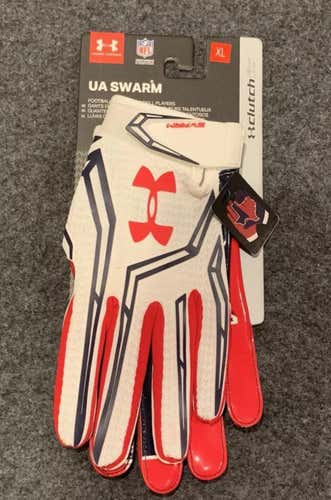 NEW UA Under Armour Swarm II Pipeline State Park TEXAS Football Gloves  Size XL