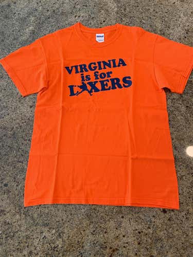 Orange Virginia is for Laxers T-Shirt (Medium)