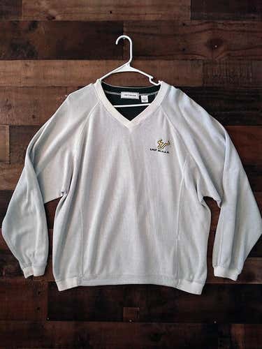 NCAA College Football USF UNIVERSITY SOUTH FLORIDA BULLS White Embroidered V-Neck Pullover Sweater