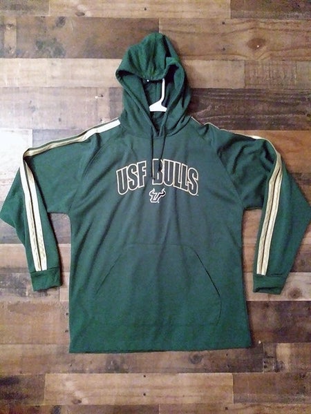 New NCAA College USF UNIVERSITY SOUTH FLORIDA BULLS Polyester Embroidered Hoodie Pullover Sweatshirt