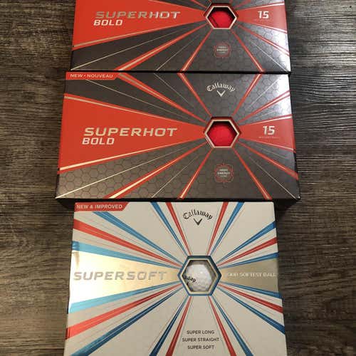 Callaway Superhot Bold and Supersoft Golf Balls