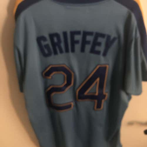 Ken Griffey Jr. Seattle Mariners Throwback Jersey (Size L)