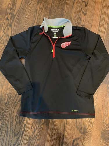 Detroit Red Wings 1/4 Zip Performance Top Reebok Adult Medium