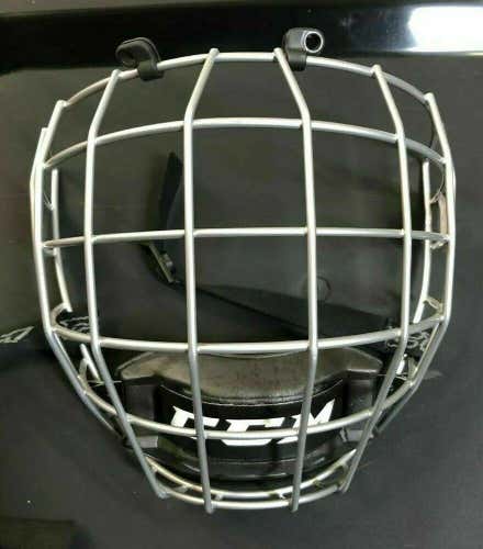 CCM FM06 Hockey Face Mask - Silver, Size Medium - *New*
