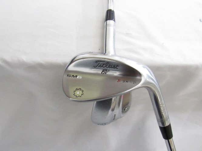 Titleist Vokey SM6 54* 60* Wedge Set - Wedge flex Steel BV Used RH