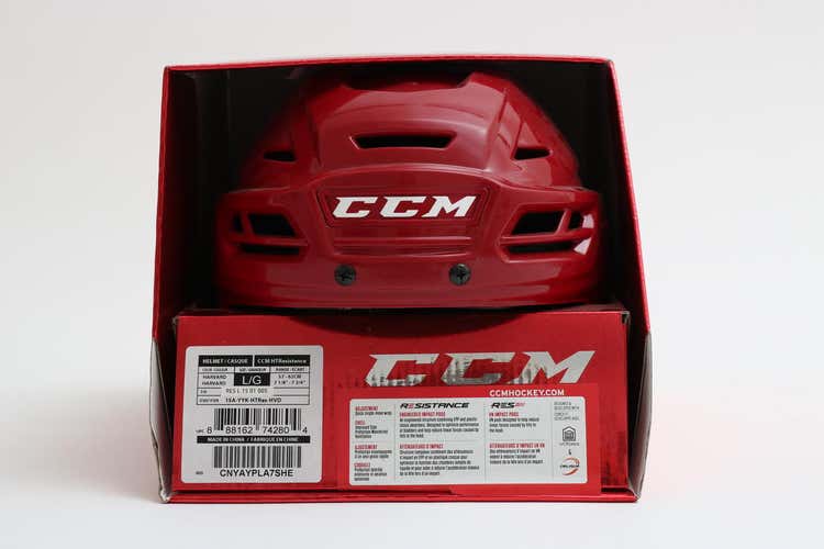 New CCM Resistance Large Helmet Pro Stock Harvard Red