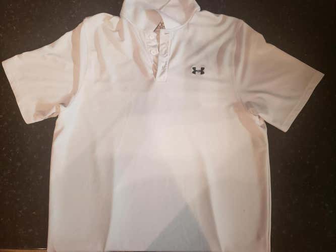 White Under Armour polo