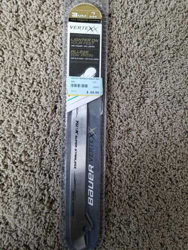 Bauer Vertexx Steel Runners 3mm fits Sr size 7 Hockey Goalie Skates with Supreme One100 Cowling