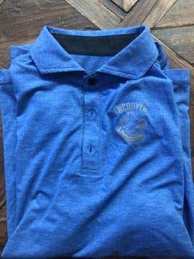 Mens Medium Vancouver Canucks Branded Lululemon Polo Shirt