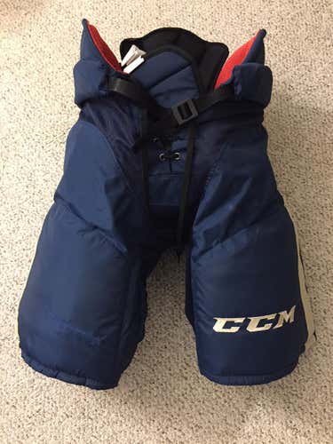 CCM HP45 Pro Stock Columbus Blue Jackets 3rd pants Senior Large Very good condition