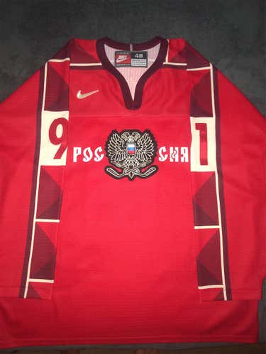 Russia Sergei Fedorov Hockey Jersey Senior Medium 48
