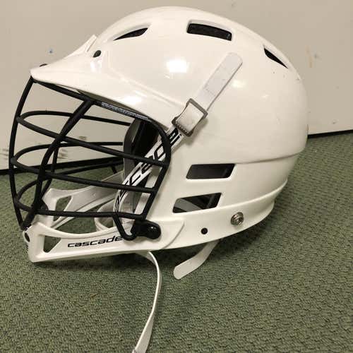Cascade White Lacrosse Helmet Used Like New