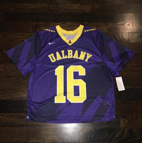 New Nike University Albany Great Danes #16 Lacrosse Jersey LG ( retails for $70 )
