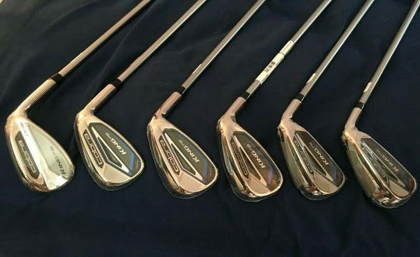 Brand New 2018 Cobra King F8 One Length Iron Set, 6-PW, GW, RH Regular Flex
