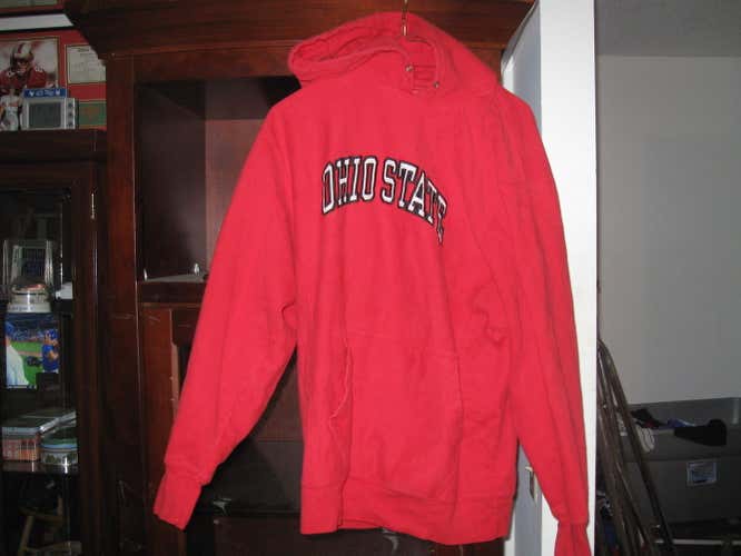OHIO STATE BUCKEYES PULLOVER HOODED  JACKET(S/M)EMBRIODED!