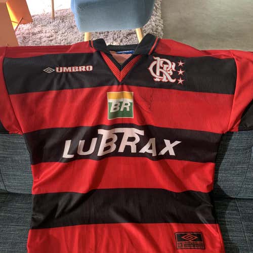 CR Flamengo Game Worn Jersey By Tuta. Umbro. Signed