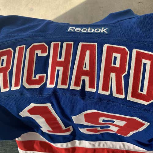 New York Rangers Reebok Jersey. Center Ice Collection. Brad Richards Authentic Stitching
