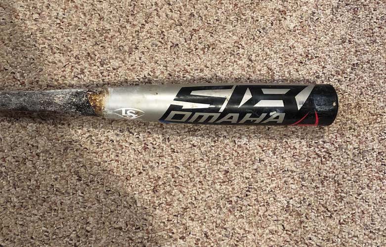 Omaha 518 Bat Used Lizard Skin Grip Heavy Pine Tar
