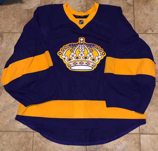 Pro Stock Pro Return Reebok Los Angeles Kings Alternate Size 58 Goalie Jersey