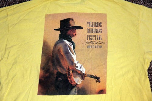 Vintage 21st Annual 1994 Telluride Bluegrass Festival T-Shirt Extra Large XL