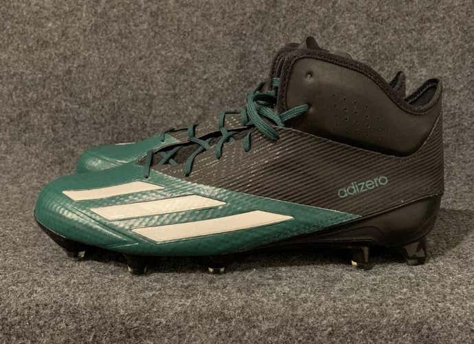 Adidas Men's Adizero 5-Star 5.0 Mid AQ8805 Green Black Football Cleats   Size 12