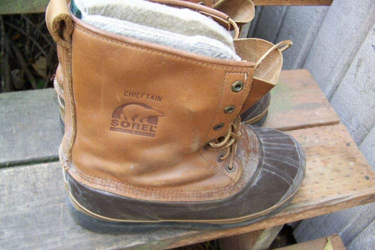 Vintage Sorel Kaufman Insulated Winter Boots, Men's 8, Removable Liner