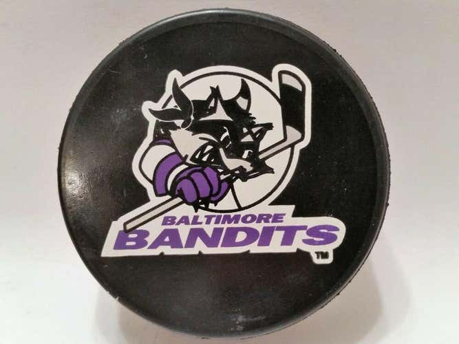 1996-97 BALTIMORE BANDITS AHL GAME PUCK InGlasCo America Hockey League