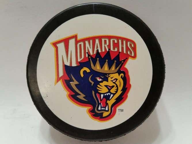 1995-97 CAROLINA MONARCHS AHL GAME PUCK InGlasCo America Hockey League