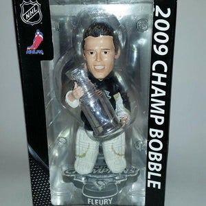 2009 MARC-ANDRE FLEURY Pittsburgh Penguins STANLEY CUP CHAMPIONS BOBBLEHEAD NEW