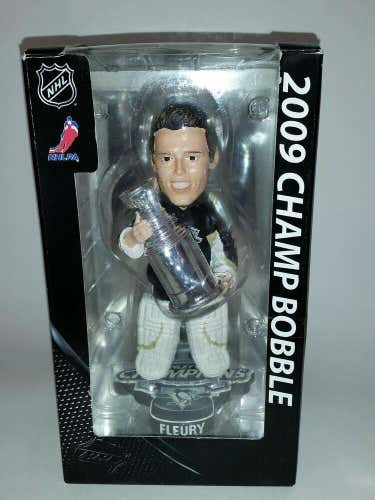 2009 MARC-ANDRE FLEURY Pittsburgh Penguins STANLEY CUP CHAMPIONS BOBBLEHEAD NEW