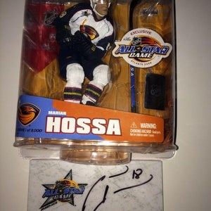 MARIAN HOSSA Allstar Thrashers Autographed Signed McFarlane Figure Hockey COA