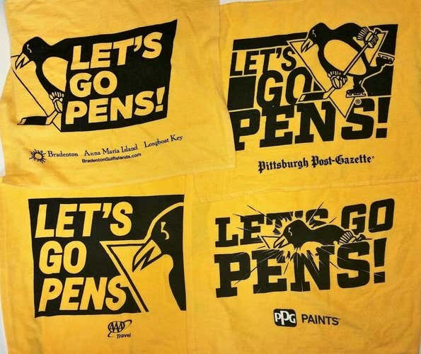 SGA Pittsburgh Penguins  2016 2017 Stanley Cup Playoffs GOLD RALLY 7 TOWELS LOT