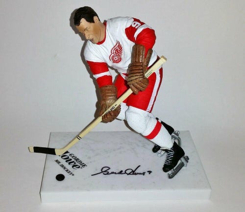 GORDIE HOWE Detroit Red Wings Autographed Signed McFarlane Hockey NHL Legends 6