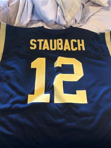 Adidas Stitched Navy Academy Roger Staubach #12