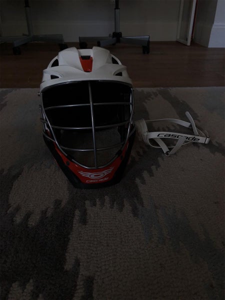 USED ONCE IN CAMP CASCADE S HELMET!!!! No Trades, CHEAP!!!!!!! White And Orange