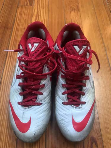 Nike Vapor Lacrosse Cleats Red/White Size 9.5 USED