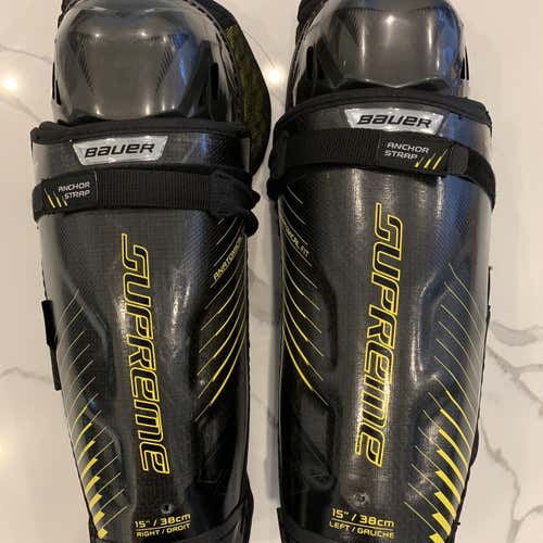 New Bauer Supreme 1S Shin Pads Senior 15”