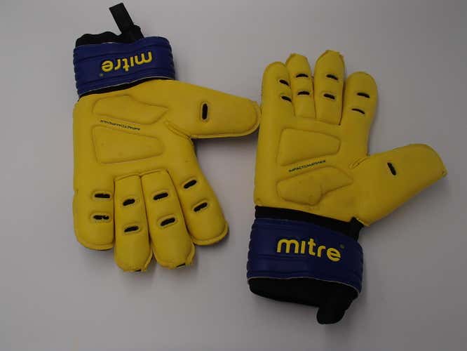 used MITRE BRZ goalkeeper GLOVES sz 9 Goalie PRO MATCH keeper