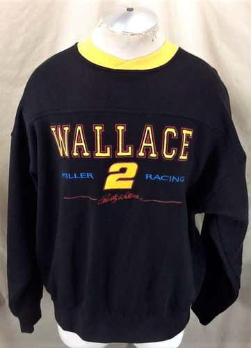 Vintage 90's Rusty Wallace #2 Miller Racing (Large) Retro NASCAR Crew Neck Sweatshirt