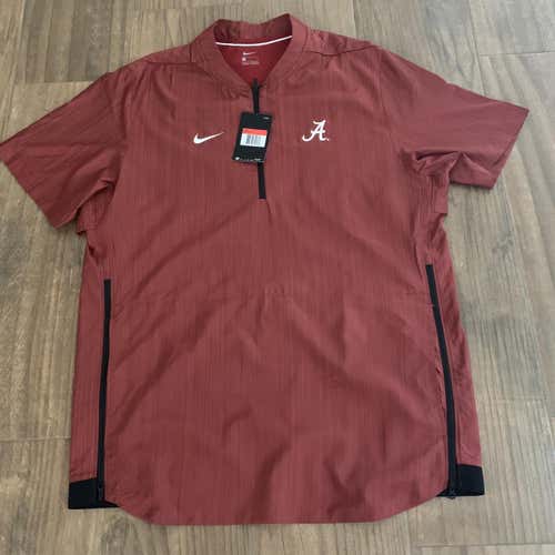 New Nike Alabama Crimson Tide SS Baseball Cage Jacket Maroon