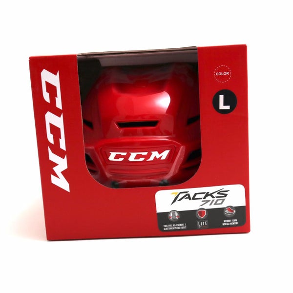 New CCM Tacks 710 Helmet Large Pro Stock Red