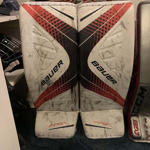 Bauer Vapor 1X Goalie Leg Pads Senior Luke Cavallin Pro Stock Size Medium