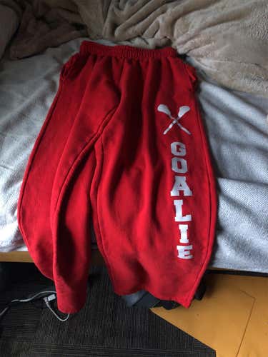 Lacrosse Goalie Red Sweatpants