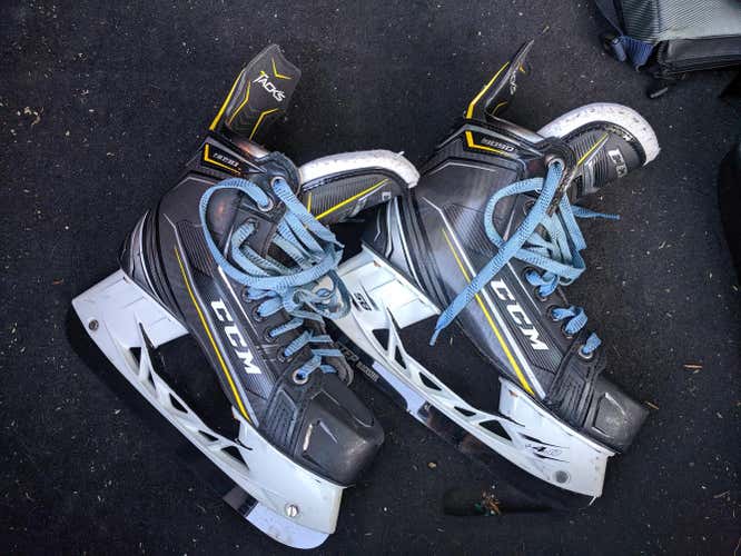 CCM Tacks 9090 Hockey Skates Senior Size 8 w/ Black Step Steel