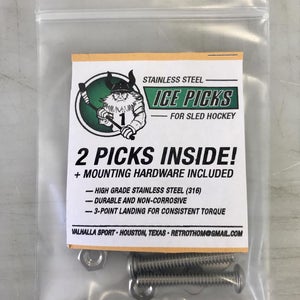 2 Pack Sled Hockey Player Ice Picks 316 Stainless Valhalla Sport 9901