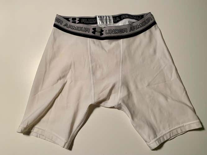 Mens White Under Armour Compression Shorts size Medium