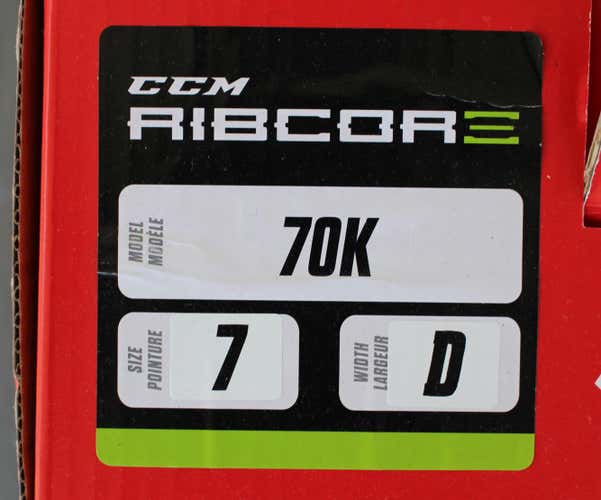 New CCM RibCor 70K Hockey Skates Senior Size 7