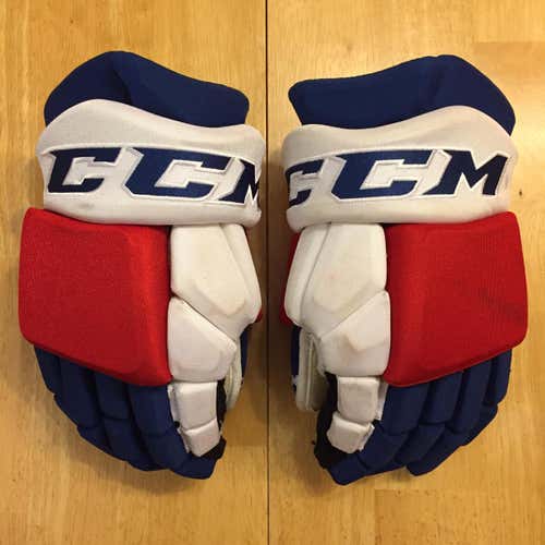 CCM SUPER TACKS 14” PRO STOCK NY RANGERS GLOVES