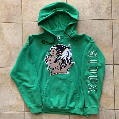 CI Sport UND North Dakota Fighting Sioux Green Hooded Sweatshirt Sz M