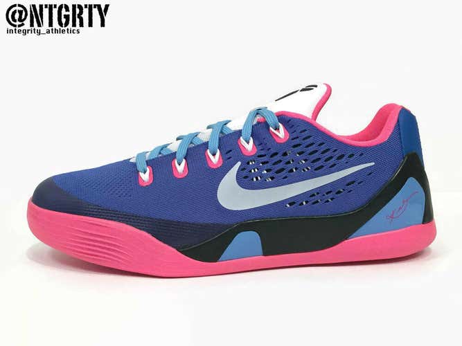 NEW Nike Kobe 9 IX Low EM GS Youth 7Y Cobalt Blue Pink White Basketball 653593-600